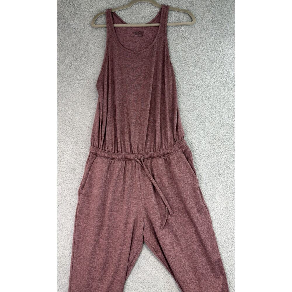 Patagonia Jumpsuit Women's M Burgundy Brown Stretch Hiking Athleisure - Picture 3 of 12